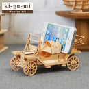 Ki-Gu-Mi Classic Car Iphone Stand 3D Wooden Puzzle DIY Model Building Kit