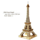 Ki-Gu-Mi Eiffel Tower (Large) 3D Wooden Puzzle DIY Model Building Kit