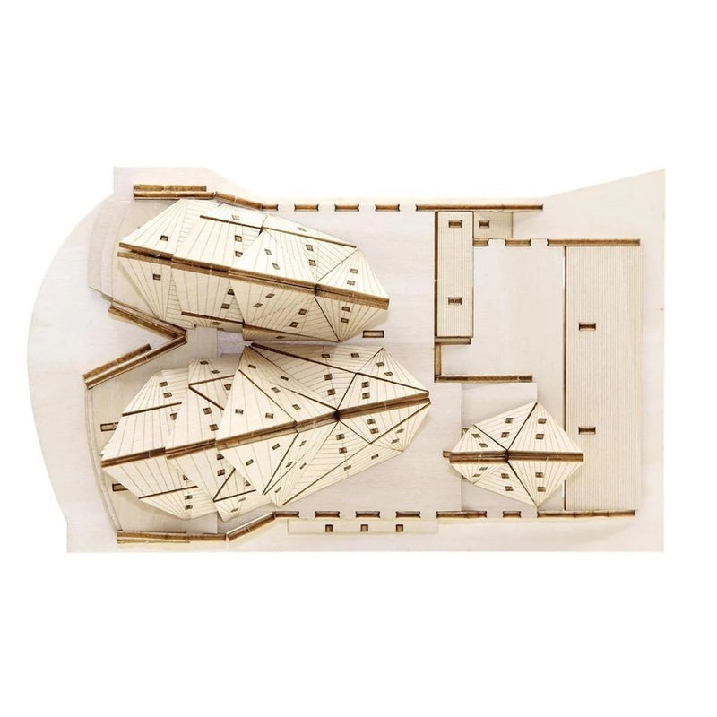Ki-Gu-Mi Sydney Opera House 3D Wooden Puzzle DIY Model Building Kit