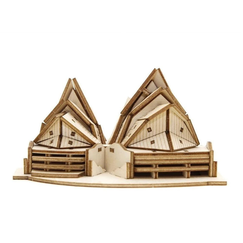 Ki-Gu-Mi Sydney Opera House 3D Wooden Puzzle DIY Model Building Kit
