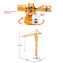 KDW Die Cast Tower Slewing Crane 1:50 Scale Heavy Construction Vehicle 3D Model Gift