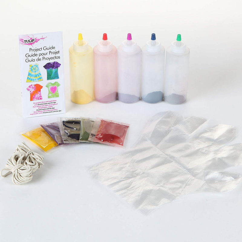 Tulip TULIP One Step Fabric Tie Dye Kit 5 Colours - Rainbow