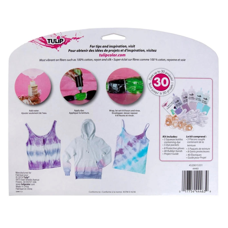 Tulip TULIP One Step Fabric Tie Dye Kit 5 Colours - Pretty Pastels
