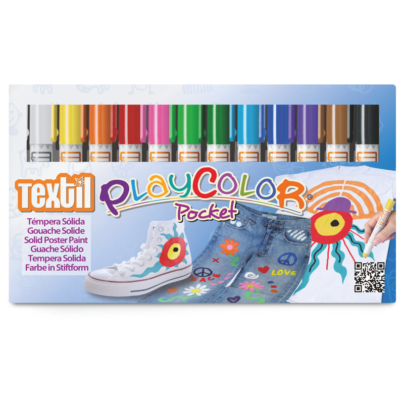 PlayColor Playcolor Pocket Permanent Fabric Paint Sticks Pens Set