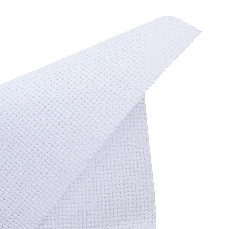 Sew Easy SEW EASY White Cross Stitch Aida Cloth 14 Count 100% Cotton Fabric 36x45cm