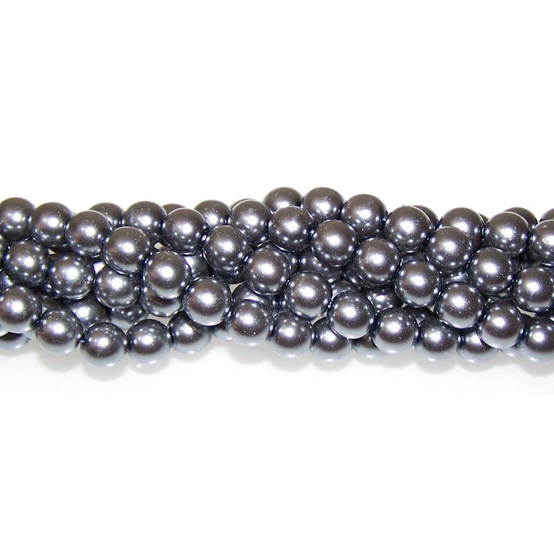 Kraft Collection Silver Grey Round Pearl Beads 8mm 190pcs