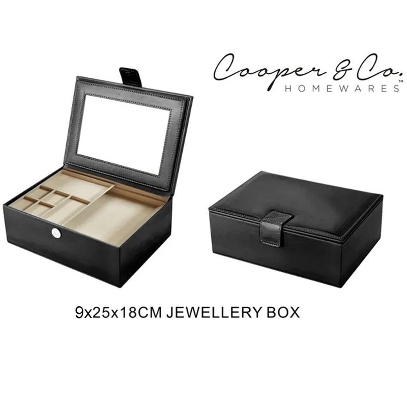Cooper & Co Cooper & Co Large Jewellery Storage Box - Black