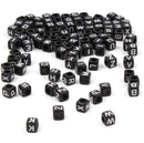 Kraft Collection Black Alphabet Beads Square 5mm 70pcs