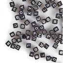 Kraft Collection Black Alphabet Beads Square 5mm 70pcs