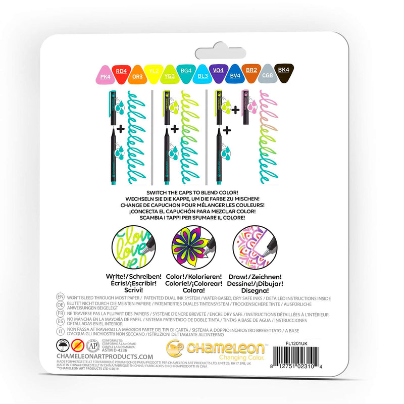 Chameleon Chameleon Colour Blending Fineliner Pens - Bright Colours