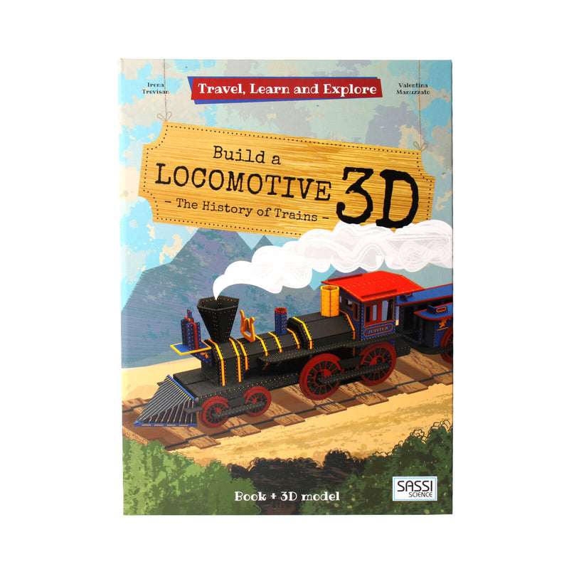 Build A Locomotive Train - Book & 3D Puzzle Building Kit