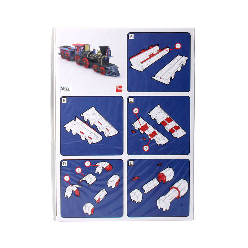 Build The Train Build A Locomotive Train - Book & 3D Puzzle Building Kit
