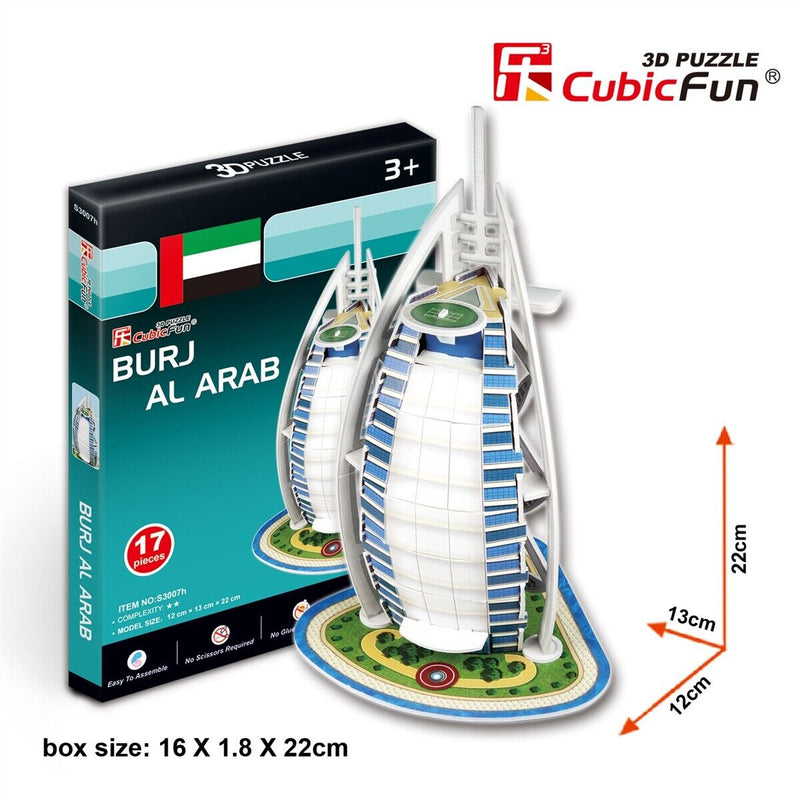 Cubic Fun Burj Al Arab 17pcs 3D Puzzle Model Building Kit