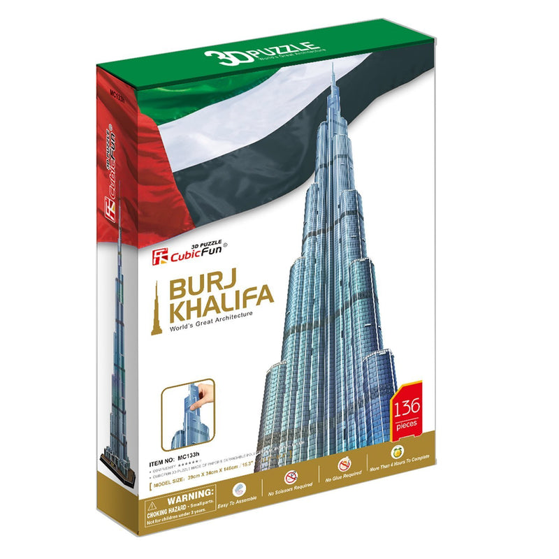 Cubic Fun Burj Khalifa 136pcs 3D Puzzle Model Building Kit