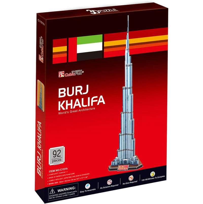 Cubic Fun Burj Khalifa 92pcs 3D Puzzle Model Building Kit