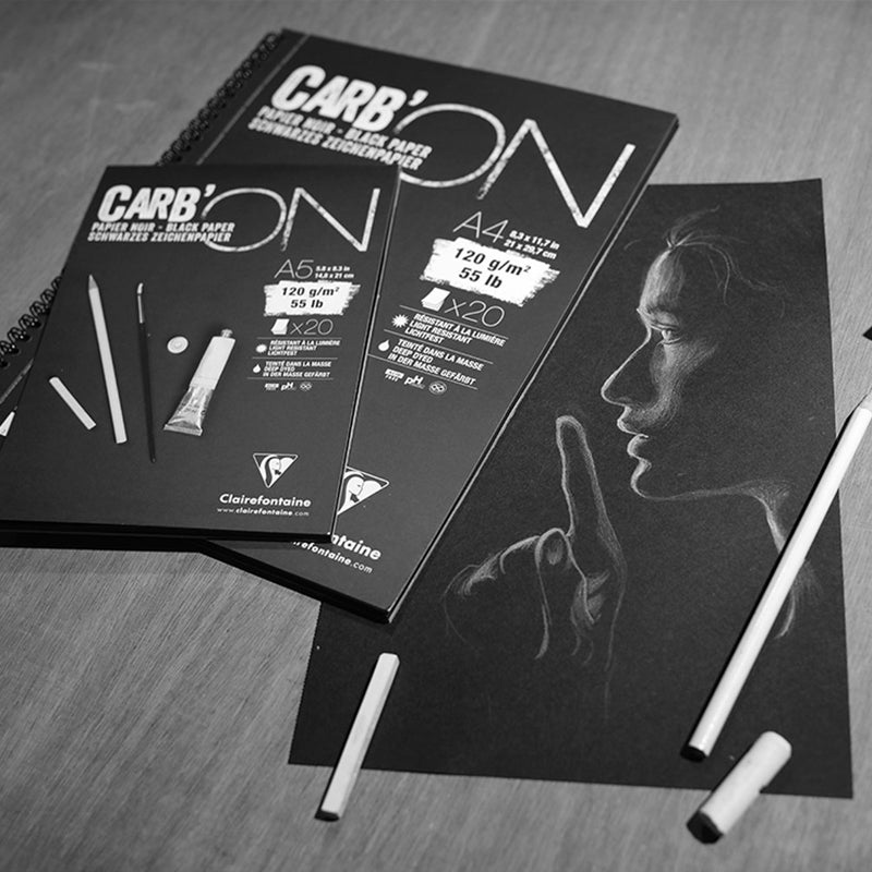 Clairefontaine Clairefontaine Carb'ON Black 120gsm Paper Pad