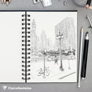 Clairefontaine 128 pages Goldline Spiral Album - 140gsm White Pages