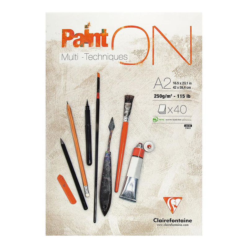 Clairefontaine Clairefontaine Paint'ON White 250gsm Multi Media Paper Pad