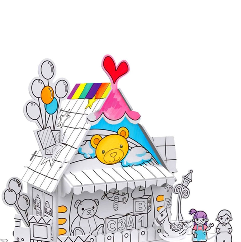Cubic Fun Kids Toy House Colouring 3D Puzzle Model Building Kit
