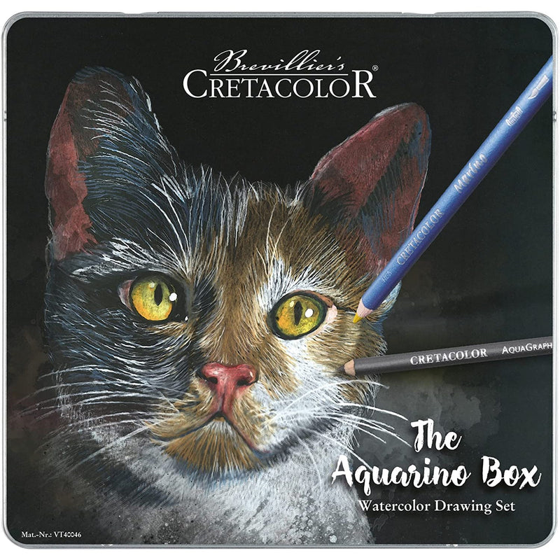 Cretacolor Cretacolor The Aquarino Box 24 Watercolour Pencils Metal Tin Set