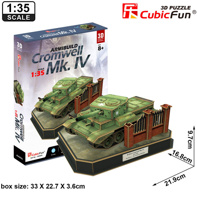 Cubic Fun Cubic Fun 3D Model Building Kit - 1:35 British Cromwell Mk IV Military Tank