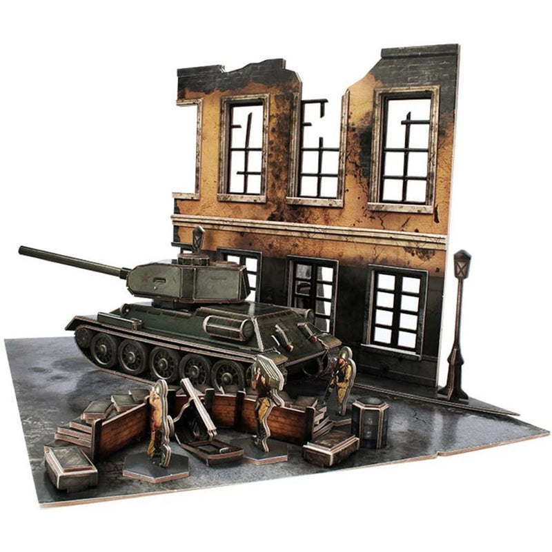 Cubic Fun Cubic Fun 3D Model Building Kit - 1:35 Soviet T-34/85 Scenic Army Tank
