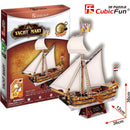 Cubic Fun Yacht Mary Ship 3D Puzzle Model Building Kit