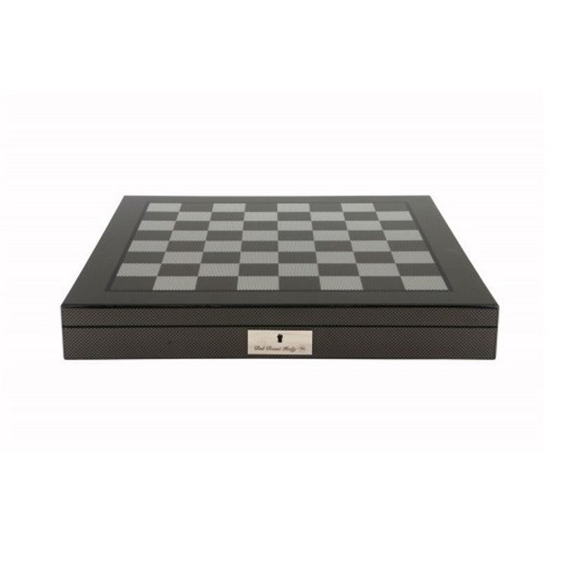 Dal Rossi Dal Rossi Italy Evil Ring Chess Set with 50cm Carbon Fibre Finish Chess Figure Board