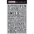 Darkroom Door Darkroom Door Medium Stencil Smile - Scrapbooking & Cardmaking