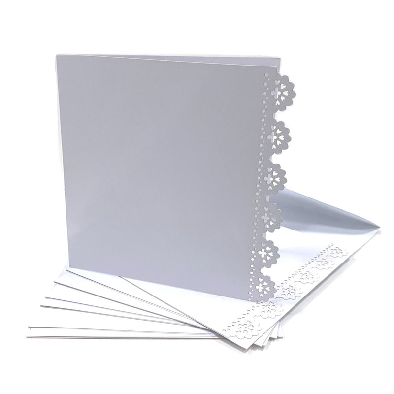 Kraft Collection Decorative Blank Square Cards & Envelopes White