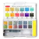 Derwent Derwent Metallic Watercolour Paint Pans Set 12pk