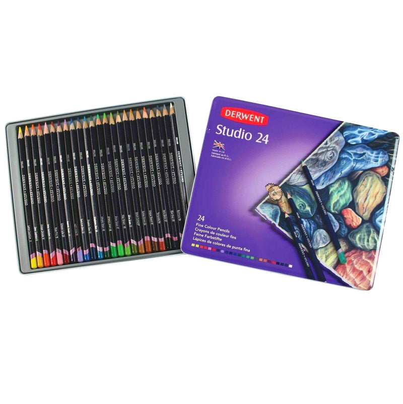 Derwent Derwent Studio 24 Colouring Pencils Tin Set