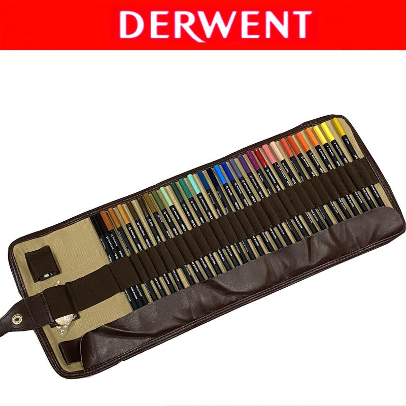 Derwent Derwent 30 Studio Colouring Pencils + Sinoart Wrap + Sharpener & Eraser Set
