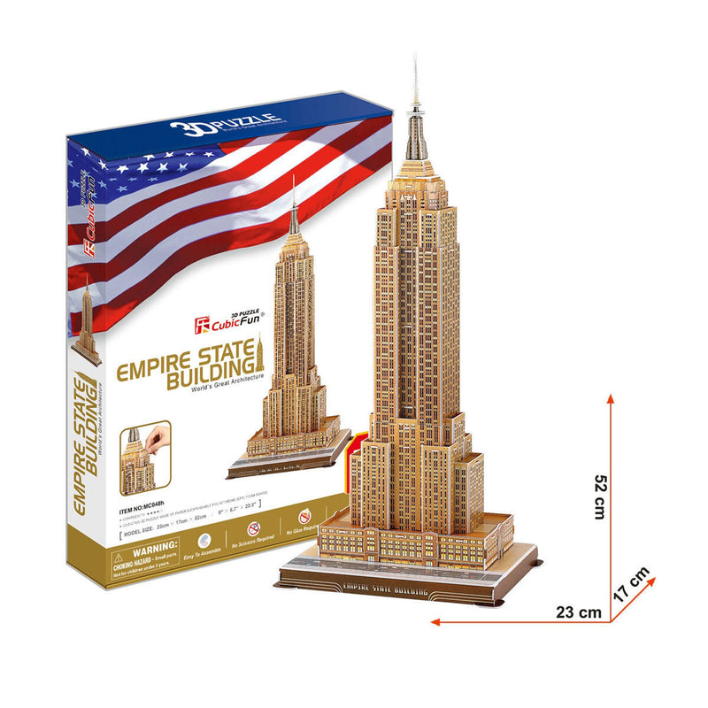 Cubic Fun Empire State Building 55pcs 3D Puzzle Model Building Kit