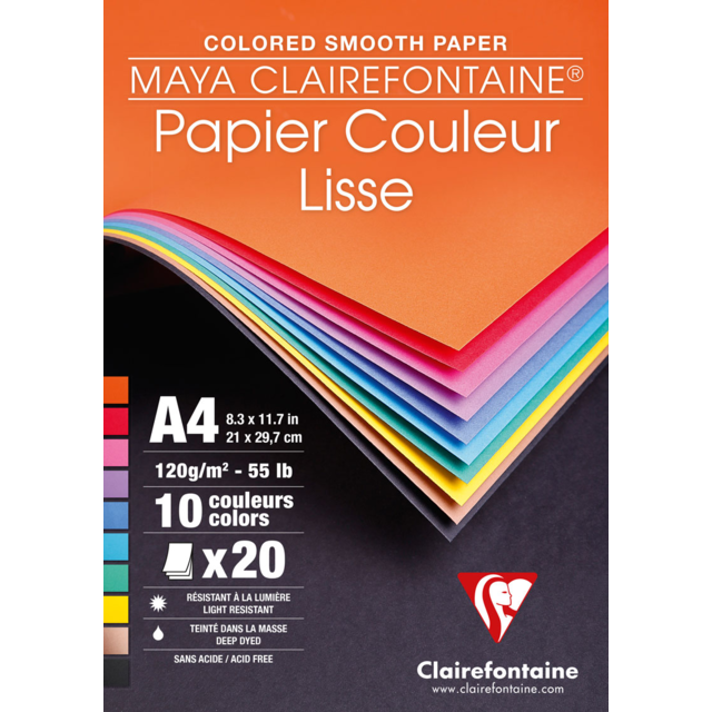 Clairefontaine Clairefontaine Maya Color® Coloured Smooth Paper Pad 120gsm