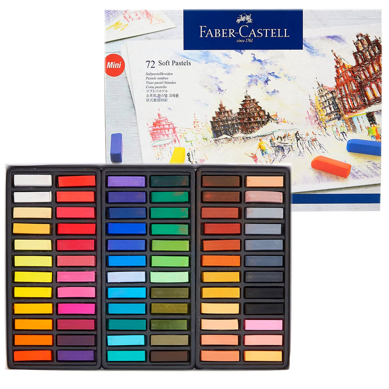 Faber Castell Square Soft Pastels Set - 72 Half Sticks