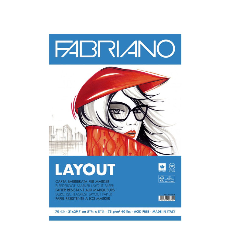 Fabriano Fabriano Bleedproof Layout Paper Pad - 70 Sheets
