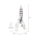 Leolandia Fold-up Cardboard Space Rocket - DIY 3D Model Building Kit