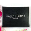Black Guest Book Silver Writing