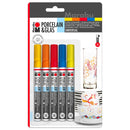 Marabu Marabu Porcelain Glass & Ceramic Markers Pens Summer Set