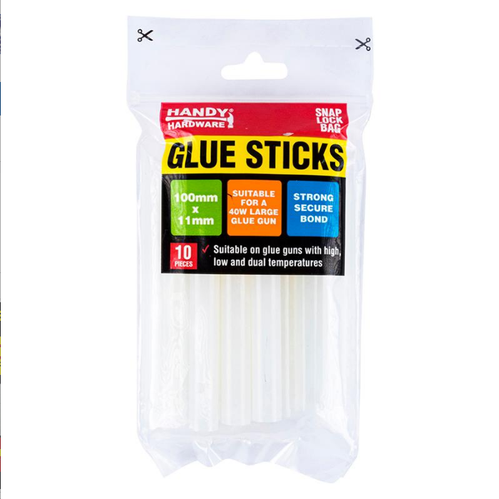 Handy Hardware Glue Gun Sticks Refills 100mm x 11mm 10pk