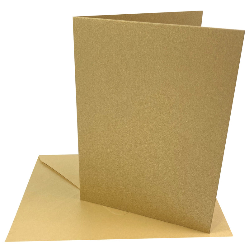 Kraft Collection Blank Metallic Cards & Envelopes Gold
