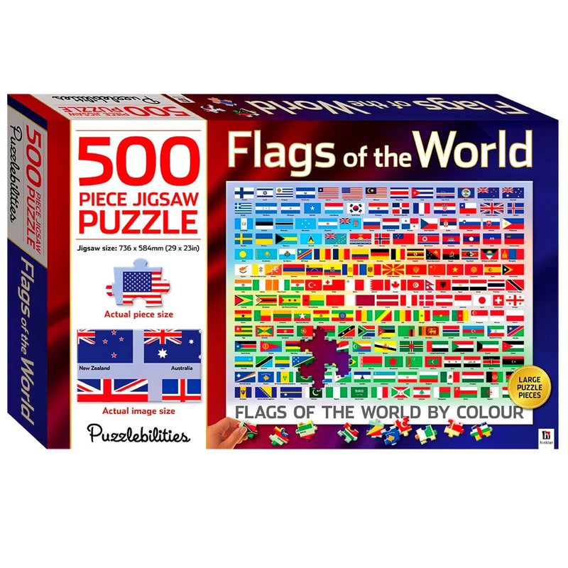 Hinkler Hinkler 500pcs Jigsaw Puzzle Flags of The World