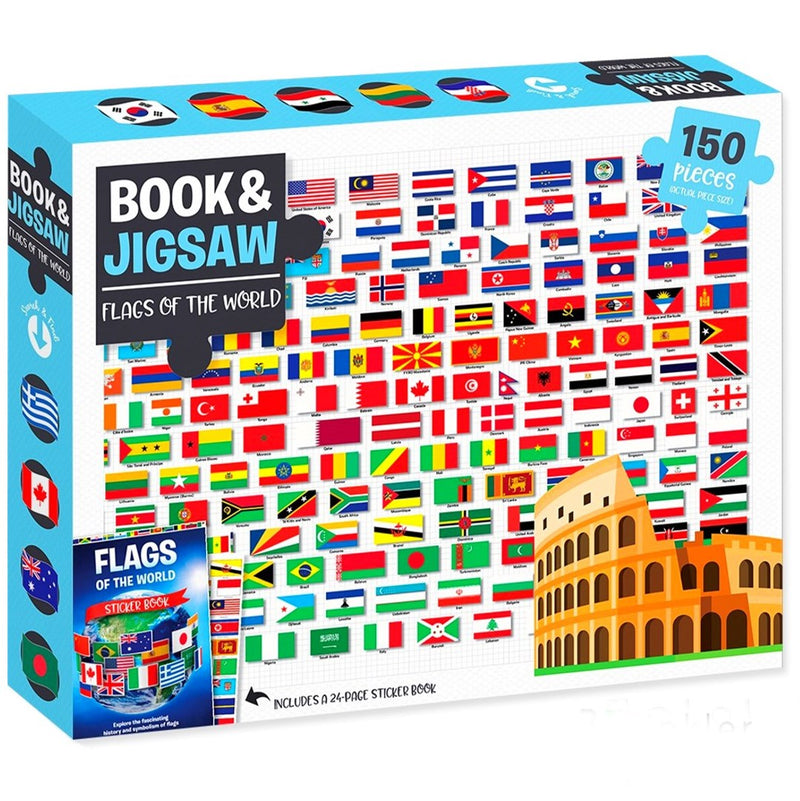 Hinkler Hinkler Book & Jigsaw Puzzle Flags of the World