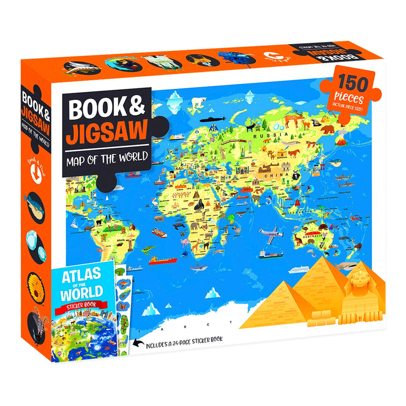 Hinkler Hinkler Book & Jigsaw Puzzle Map of the World
