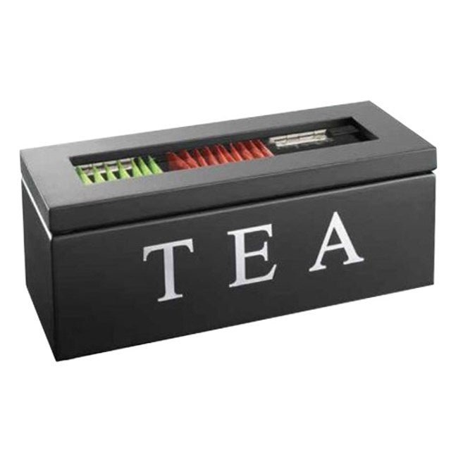 Unigift Wooden Tea Box - Black 3 Compartments