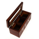 Unigift Wooden Tea Box - Brown 3 Compartments