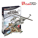 Cubic Fun AH-1 Huey Cobra & Sukhoi Su-35 Planes 3D Puzzle Model Building Kit