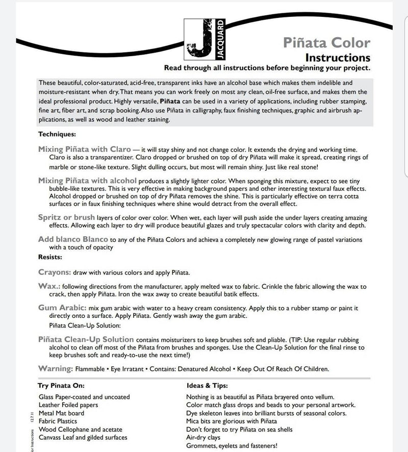 Jacquard Jacquard Pinata Alcohol Ink 120ml - Metallic Silver