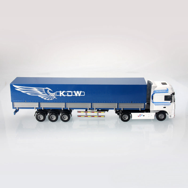 KDW Die Cast Tent Platform Transporter Truck 1:50 Scale Goods Transport Vehicle 3D Model Set